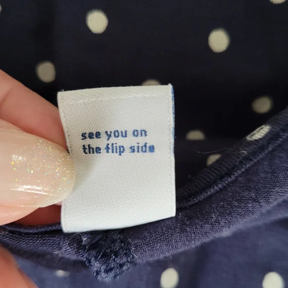 OLD NAVY Navy Blue With White Polka Dots Swing Dress Women's Size Large - Picture 4 of 9